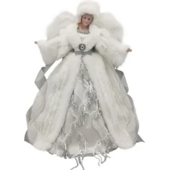 New Christmas Forever ANGEL TREE TOP 16″ SILVER/WHITE