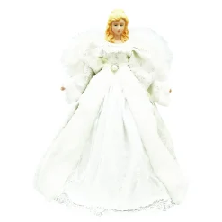 Christmas Forever ANGEL TREE TOP 16″ WHITE