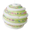 Hot Christmas Forever BALL CANDY SWIRL 100MM GREEN W/ MULTI SPRINKLES