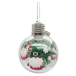 Discount Christmas Forever BALL CLEAR 3″ SNATA SCENE WITH LED LIGHTS