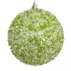 Discount Christmas Forever BALL CLEAR BEAD & SEQUIN 100MM MINT GREEN/ WHITE