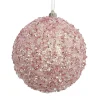 Christmas Forever BALL CLEAR BEAD & SEQUIN 100MM PINK/ WHITE