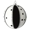 Outlet Christmas Forever BALL DECOR BLACK/WHITE 100MM DOTTED/BEADED