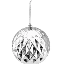 Sale Christmas Forever BALL DIAMOND CUT 100MM SHINY SILVER