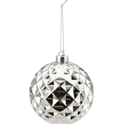 Best Christmas Forever BALL DIAMOND CUT 120MM SHINY SILVER
