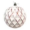Hot Christmas Forever BALL DIAMOND LOOK 100MM WHITE/ RED