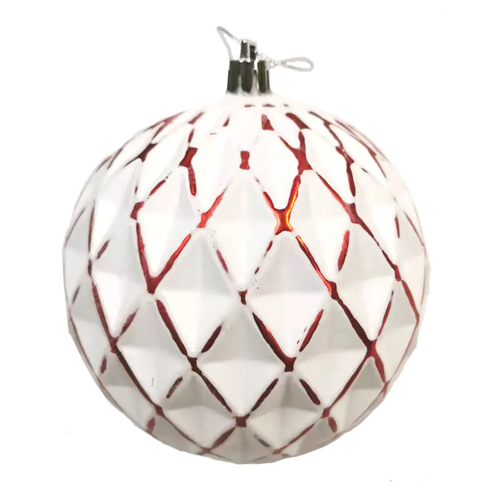 Hot Christmas Forever BALL DIAMOND LOOK 100MM WHITE/ RED