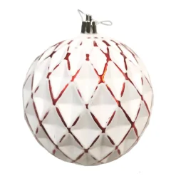 Best Christmas Forever BALL DIAMOND LOOK 150MM WHITE/ RED