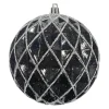 Best Christmas Forever BALL DIAMOND PT. 100MM SHINY BLACK W/ WHITE GLTR.