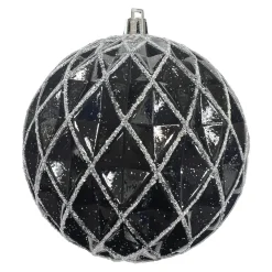 Best Christmas Forever BALL DIAMOND PT. 100MM SHINY BLACK W/ WHITE GLTR.