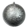 Christmas Forever BALL EMBOSSED 120MM MATT GRAY