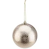 Christmas Forever BALL EMBOSSED 100MM SHINY ROSE GOLD