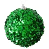 Best Christmas Forever BALL FABRIC SEQUIN 100MM GREEN