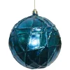 Best Christmas Forever BALL FOILED W/STRING 100MM BLUE