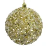 Sale Christmas Forever BALL GLITTER & BEAD 100MM CHAMPAGNE GOLD