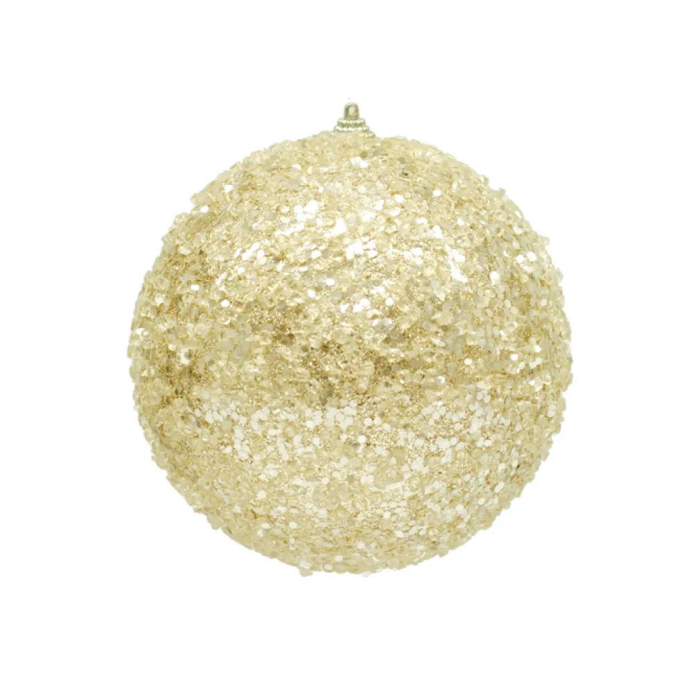 Outlet Christmas Forever BALL GLITTER & ICE 150MM CHAMPAGNE
