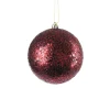 Hot Christmas Forever BALL GLITTER 100MM BURGUNDY