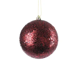 Hot Christmas Forever BALL GLITTER 100MM BURGUNDY