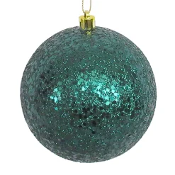 Online Christmas Forever BALL GLITTER 100MM EMERALD GREEN