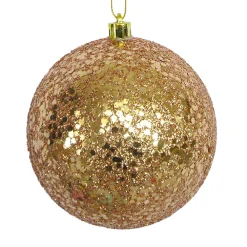Sale Christmas Forever BALL GLITTER 100MM LIGHT COPPER