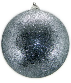Outlet Christmas Forever BALL GLITTER 100MM PEWTER