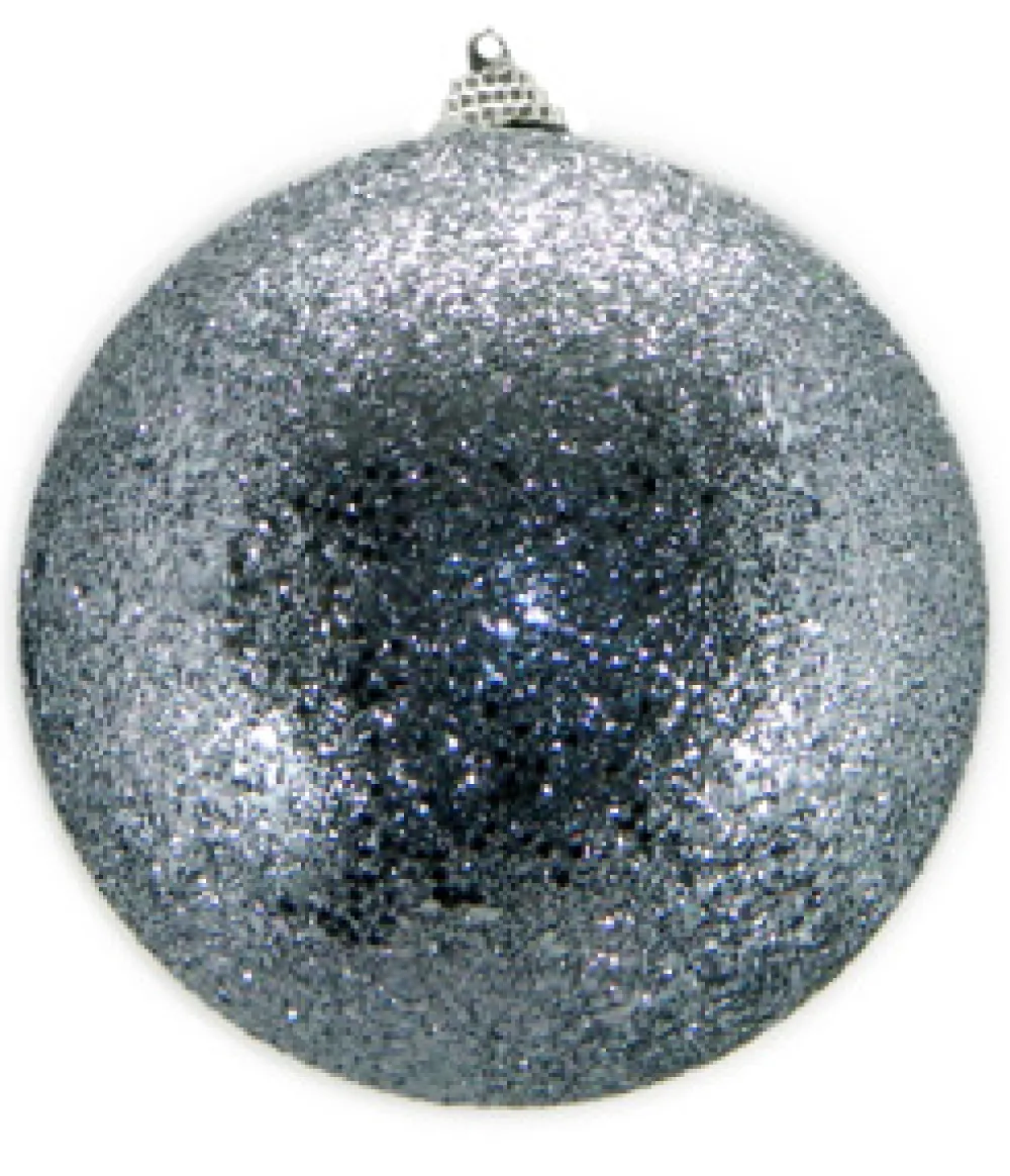 Outlet Christmas Forever BALL GLITTER 100MM PEWTER