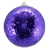 Clearance Christmas Forever BALL GLITTER 100MM PURPLE