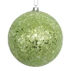 Online Christmas Forever BALL GLITTER 100MM SAGE GREEN
