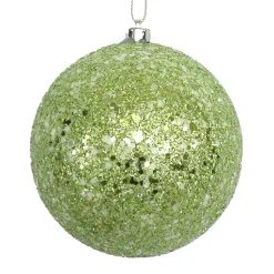 Online Christmas Forever BALL GLITTER 100MM SAGE GREEN
