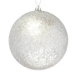Christmas Forever BALL GLITTER 120MM SILVER