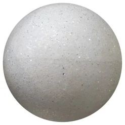 Discount Christmas Forever BALL GLITTER 120MM WHITE