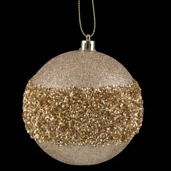 Hot Christmas Forever BALL GLITTER W/BEAD BAND 100MM ROSE GOLD