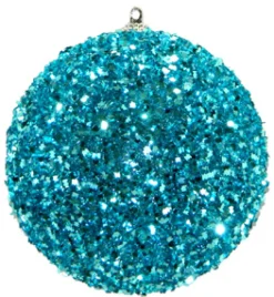 Online Christmas Forever BALL GLITTER-3D 105MM TEAL
