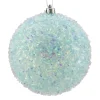 Clearance Christmas Forever BALL GLITTER-IRR 3D 100MM ICE BLUE