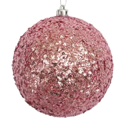New Christmas Forever BALL GLITTER-MIXED 100MM MAUVE