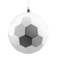 Clearance Christmas Forever BALL HEX 120MM MATT SILVER