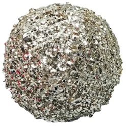 Hot Christmas Forever BALL METAL WIRE/ FARN 150MM CHAMPAGNE SEQUIN & GLITTER