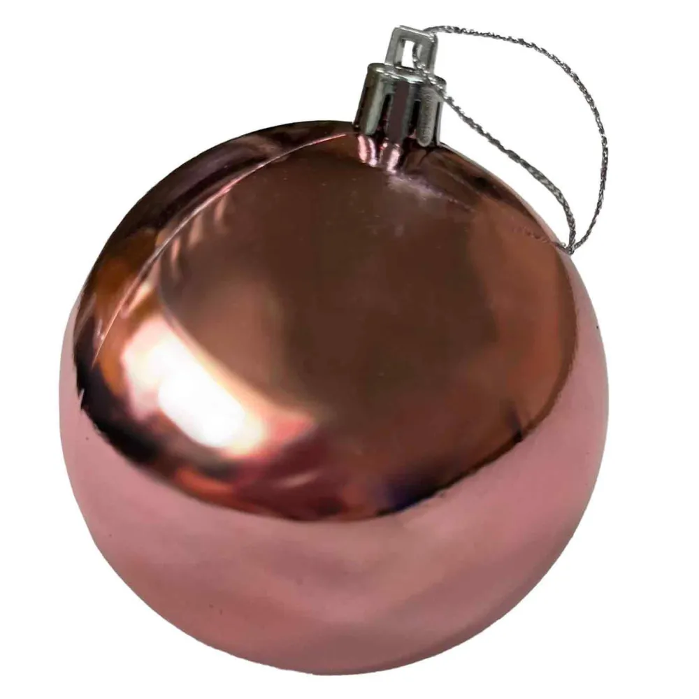 Clearance Christmas Forever BALL 90MM SHINY SALMON
