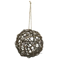 Christmas Forever BALL NATURAL RATTAN 5″ BROWN