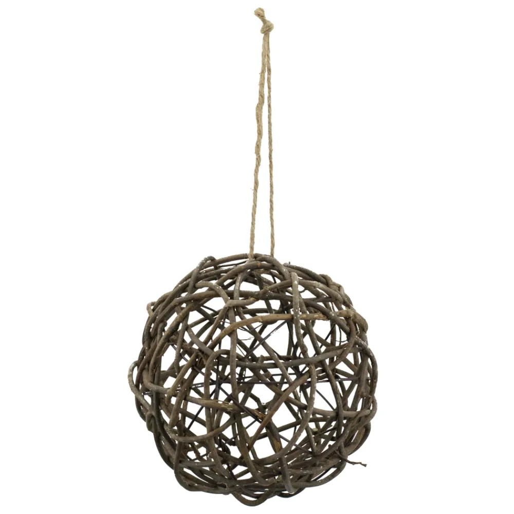 Christmas Forever BALL NATURAL RATTAN 5″ BROWN