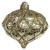 New Christmas Forever BALL ONION 4.5″ SHINY GOLD DIAMOND PT. W/ GOLD GLTR.