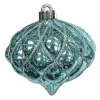 Hot Christmas Forever BALL ONION 4.5″ SHINY WINTER BLUE DIAMOND PT. W/ SLV. GLTR.