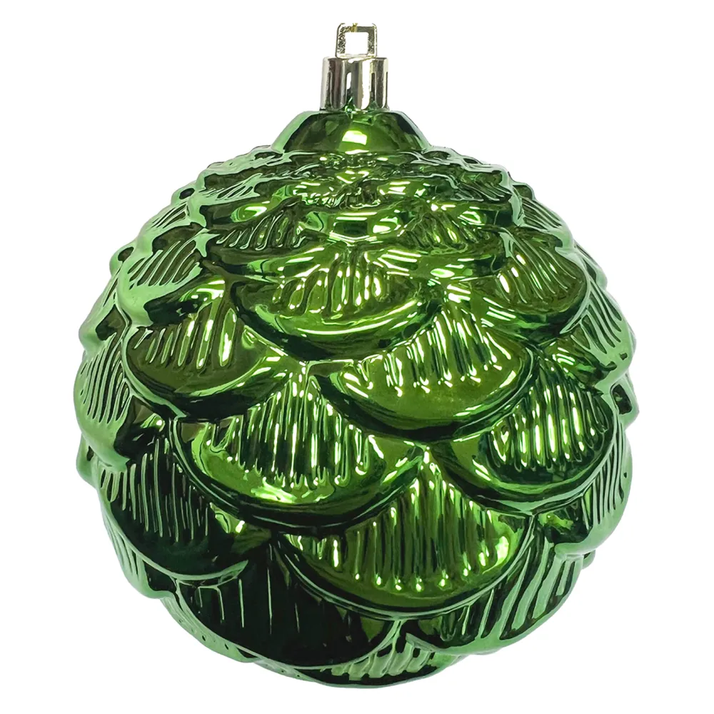 Sale Christmas Forever BALL PINECONE LOOK 100MM SHINY GREEN