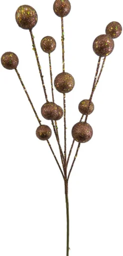 Outlet Christmas Forever BALL SPRAY 16″ BROWN GLITTER