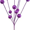 Christmas Forever BALL SPRAY 16″ PURPLE GLITTER