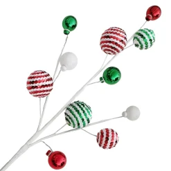 Hot Christmas Forever BALL SPRAY MIXED 23″X11 RED/ GREEN/ WHITE SEQUIN