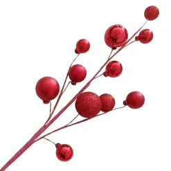 New Christmas Forever BALL SPRAY 23″X11 RED SHINY/ MATT/ GLITTER