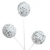 Clearance Christmas Forever BALL SPRAY 26″X3.5X3 WHITE/SILVER SEQUINS
