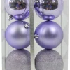 Hot Christmas Forever BALLS BOXED 6PC 80MM LILAC SHINY/ MATT
