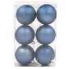 Best Christmas Forever BALLS BOXED 6PC 100MM MATT STEEL BLUE